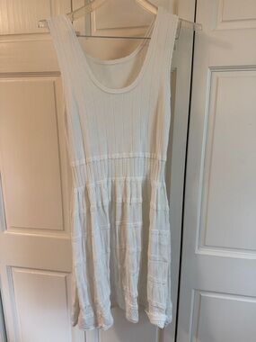 ROA White Knit Tank Dress - X-Large